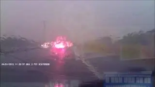 Ливень на трассе Казань 9-08-2016