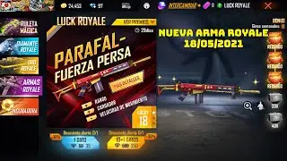 Ya salió la nueva arma royale 18 de mayo en Free Fire