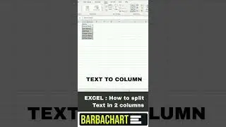 Excel: how to split text in two columns