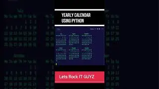 Yearly Calendar1 using Python  