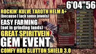 NEW HBG GLUTTON 3.0 NO SCOPE + MR KULVE BUILD | EASY SOLO FARM GREAT SPIRITVEIN GEM | MHW: ICEBORNE