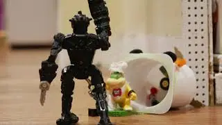 Bowser Jr.  FIGHTS Mario and Evil Robot