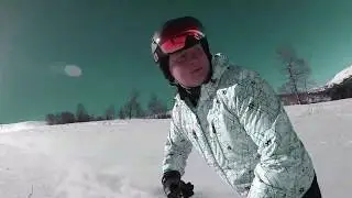 Arkhyz ski / 2019 Snowboard Northern lights black track 112km / h