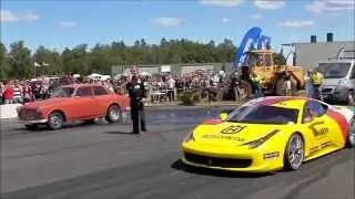 Volvo Amazon vs. Ferrari 458 - Power No Bullshit Raceday