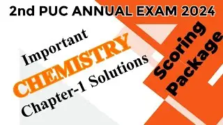2nd PUC || CHEMISTRY || 1st Chapter Solutions || Important Notes || Passing Package Annual Exam 2024