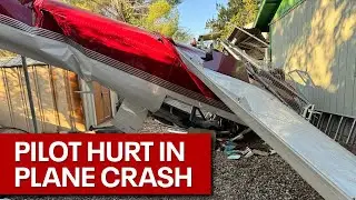 Plane crashes into Cottonwood home, pilot hospitalized