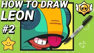 HOW TO DRAW LEON ICON | BRAWL STARS | STEP BY STEP | TUTORIAL