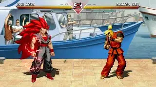 EVIL GOKU vs DRAGON KEN - DRAGON BALL vs STREET FIGHTER | DEATH BATTLE‼️