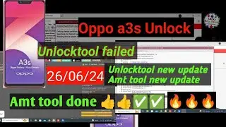 Oppo a3s unlock frp remove unlocktool fail amt tool done #cph1803unlocktool#oppoa3samttoolunlockdone