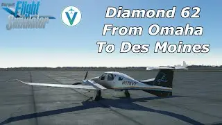 MSFS DA-62 From Omaha to Des Moines. Full Flight with ATC