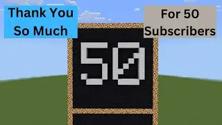 Thank You So Much For 50 Subscribers