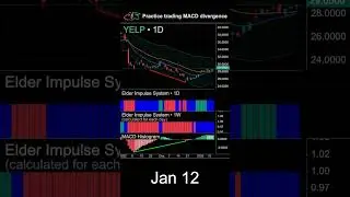 Learn to trade bullish MACD divergence on YELP stock #trading #macd #divergence