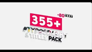 355+ Powerful Typography Elements || Big Pack of Typography  Atom ||  Lower Thirds, After Effects