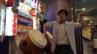 Guy goes full beast mode on arcade drum machine