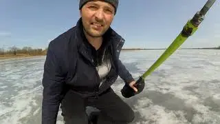 Тест Шуруповерта 140 Н. при бурении льда толщиной 1,2 метра. шнеком на 180 мм.