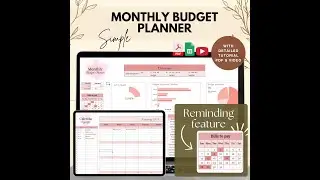 How to use Monthly Budget Planner using Google Sheets - Watercolor