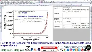 How to fit the Random Free-Energy Barrier Model in the AC conductivity data using origin software