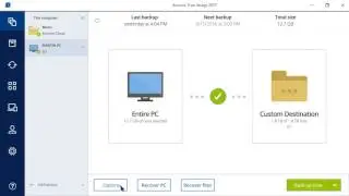 How to set backup options in Acronis True Image