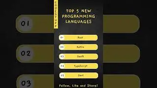 Top 5 New Programming Languages to learn for 2024 #shorts