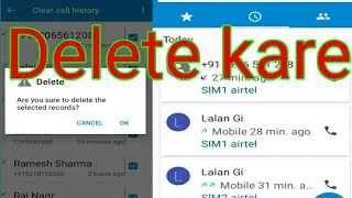 mobile ki call history kaise delete kare|mobile number ki call history Kaise delete kare