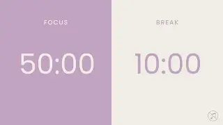 50/10 Pomodoro Timer | 3 x 50 min | Focus | Study | Reflection | Productivity