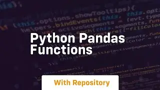 python pandas functions