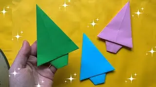 EASY ORIGAMI: 3-MINÜTIGES BASTELN: WEIHNACHTSBAUM AUS PAPIER FALTEN