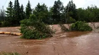 Knife River in flood (June 20, 2012)
