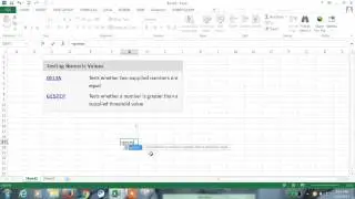 Excel 2013 Tutorial#105 Testing Numeric Values Function in Excel