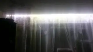 Натяжной потолок.  Светодиод в нише на гардине!!!