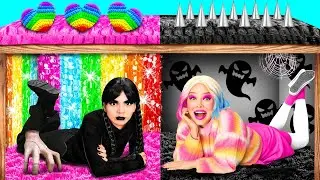 Geheime Räume Unter Dem Bett Mit Wednesday Addams | Lustige Momente von TeenTeam Challenge