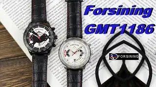 Forsining GMT1186 Роскошные мужские механические часы с автоподзаводом