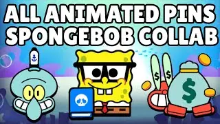 SpongeBob Collab Pins (Animated) | Brawl Stars | Green Screen