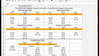 Google Docs Template for Solving Triangles