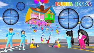 Baby Celine n Baby Hara Terperangkap di Rumah Balon Terbang Ga bisa Turun kalau Loncat Metoong 😱