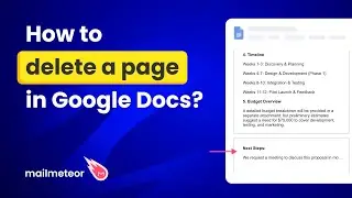 How to delete blank page in Google Docs?