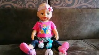 Baby bon doll Nastya and toys Malyshariki Irisha as a MOTHER. For Girls.