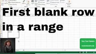 How to find the first blank row in a range in Excel