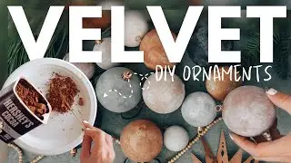 How To Make Faux Velvet Flocked Ornaments!