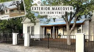 DIY Iron Fence *EXTERIOR MAKEOVER Part 2* (Design, Costs & Process) | XO, MaCenna
