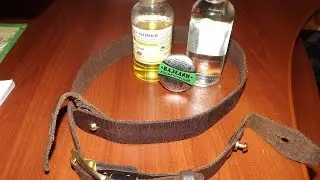 A simple way to soften an old leather belt (gun strap).