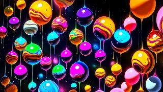 [COPYRIGHT FREE] Mesmerizing Liquid Balls Abstraction: 4K,Ultra HD Background Visuals UHD (No Sound)