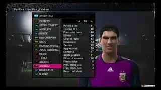 statistiche dei giocatori della argentina su pro evolution soccer 2010