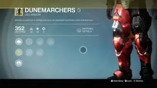 Destiny  Rise Of Iron - Dunemarchers Exotic Titan Leg Armor