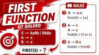 How to Find FIRST Function of Grammar | Compiler Design | FIRST Set Trick | GATE CSE 2026