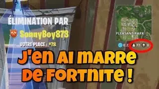 J'ARRÊTE FORTNITE POUR DE VRAI !