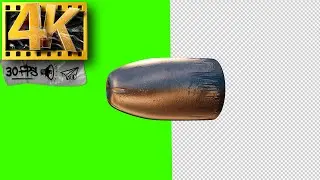 Flying Bullet Green Screen | Slow Motion Bullet - Footage 4K