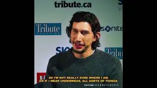 "I'm not really sure where I'm, or if I wear underwear." Adam Driver at Toronto Film Festival, 2013