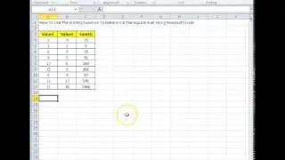 00170 - How To Use The SUMSQ Function To Determine The Square Sum Using Microsoft Excel