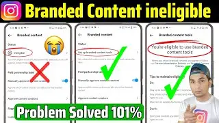 How To Enable Branded Content On Instagram | Instagram Branded Content Problem
